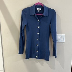 And other stories (aos) wool button down sweater, blue